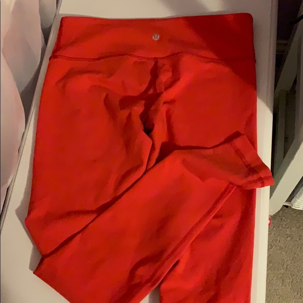 Red leggings